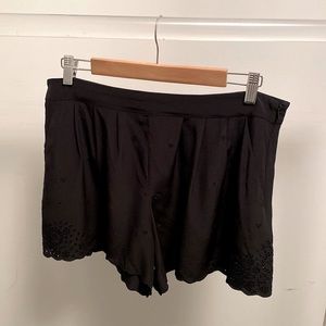 Joie Black Silk Dress Shorts